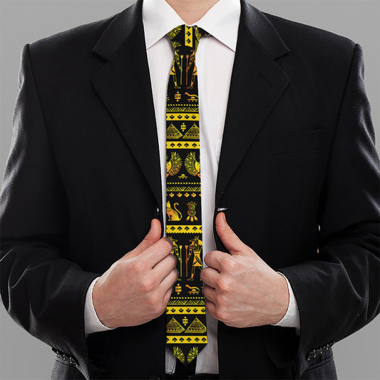 Ancient Egyptian Pattern Print Necktie