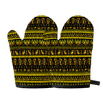 Ancient Egyptian Pattern Print Oven Mitts