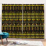 Ancient Egyptian Pattern Print Pencil Pleat Curtains