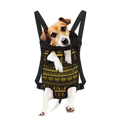 Ancient Egyptian Pattern Print Pet Carrier Backpack