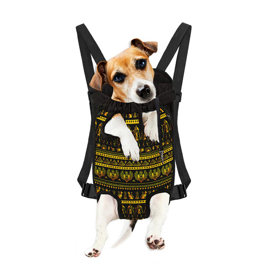 Ancient Egyptian Pattern Print Pet Carrier Backpack