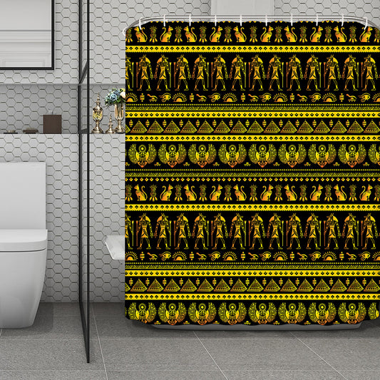 Ancient Egyptian Pattern Print Polyester Shower Curtain