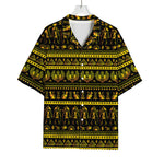 Ancient Egyptian Pattern Print Rayon Hawaiian Shirt