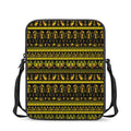 Ancient Egyptian Pattern Print Rectangular Crossbody Bag