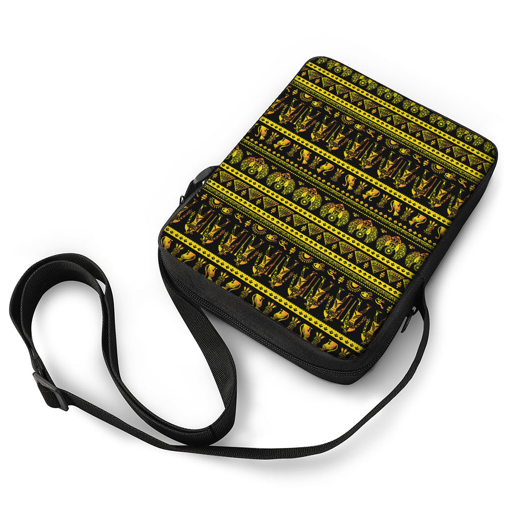 Ancient Egyptian Pattern Print Rectangular Crossbody Bag