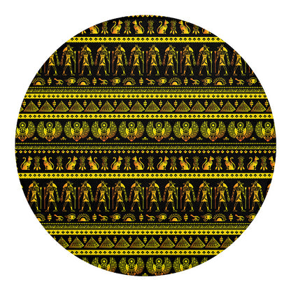 Ancient Egyptian Pattern Print Round Blanket