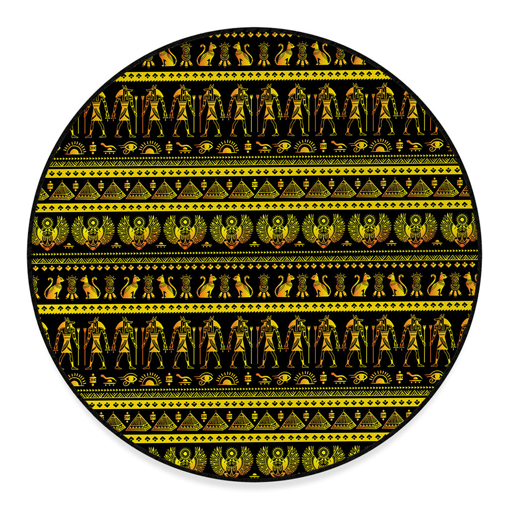 Ancient Egyptian Pattern Print Round Floor Mat