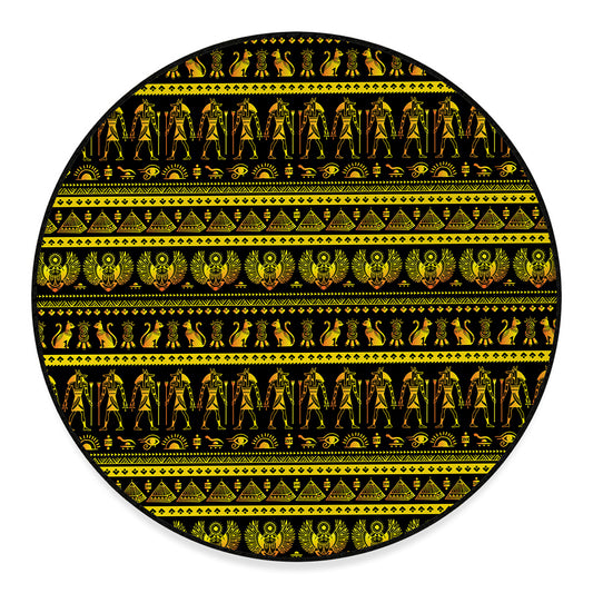 Ancient Egyptian Pattern Print Round Floor Mat