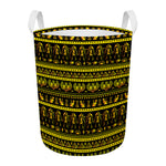 Ancient Egyptian Pattern Print Round Laundry Basket