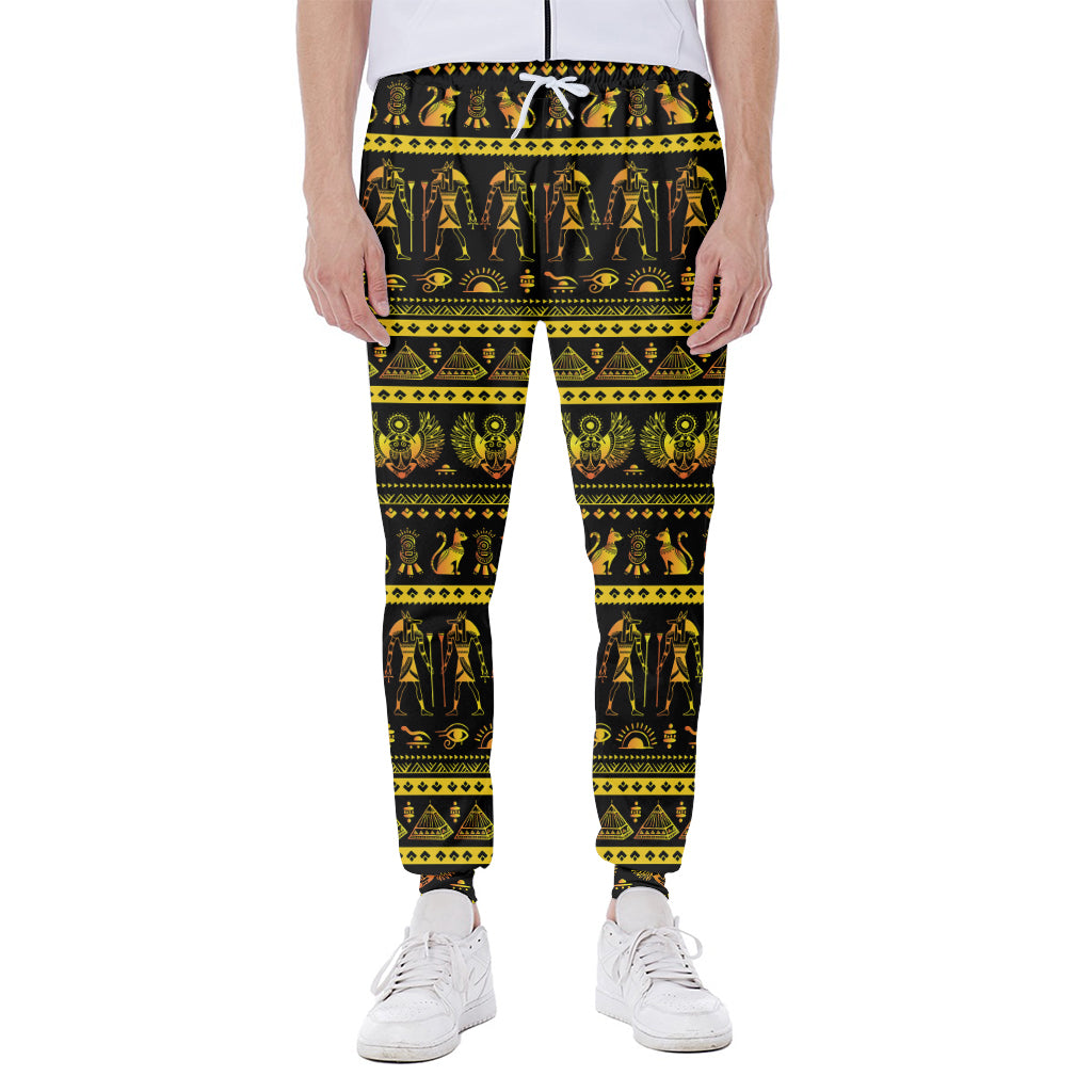 Ancient Egyptian Pattern Print Scuba Joggers