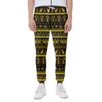 Ancient Egyptian Pattern Print Scuba Joggers