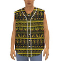 Ancient Egyptian Pattern Print Sleeveless Baseball Jersey
