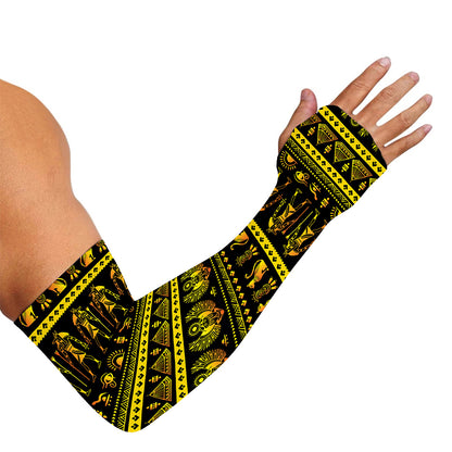 Ancient Egyptian Pattern Print Sun Protection Arm Sleeves