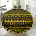 Ancient Egyptian Pattern Print Waterproof Round Tablecloth