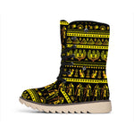 Ancient Egyptian Pattern Print Winter Boots