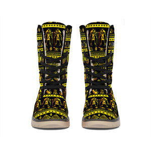 Ancient Egyptian Pattern Print Winter Boots