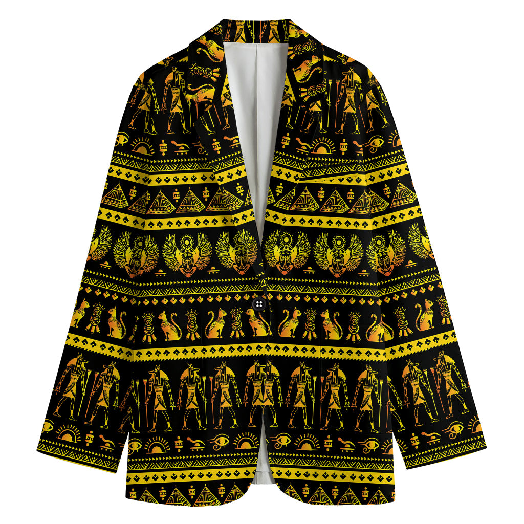 Ancient Egyptian Pattern Print Women's Blazer