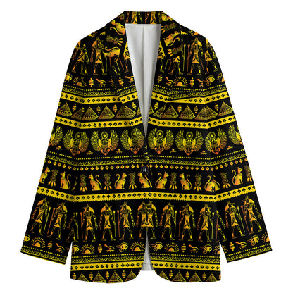 Ancient Egyptian Pattern Print Women's Blazer