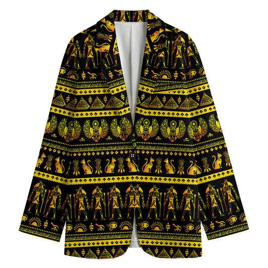 Ancient Egyptian Pattern Print Women's Blazer