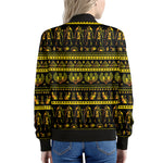 Ancient Egyptian Pattern Print Women's Bomber Jacket