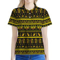 Ancient Egyptian Pattern Print Women's Polo Shirt