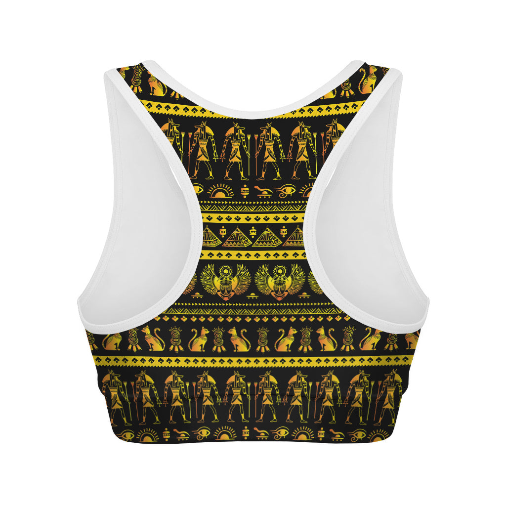 Ancient Egyptian Pattern Print Women's Sports Bra