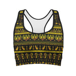 Ancient Egyptian Pattern Print Women's Sports Bra