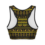 Ancient Egyptian Pattern Print Women's Sports Bra