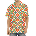 Ancient Geometric Navajo Print Aloha Shirt