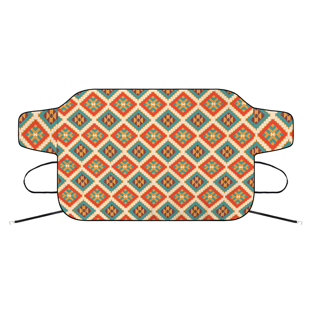 Ancient Geometric Navajo Print Car Windshield Snow Cover