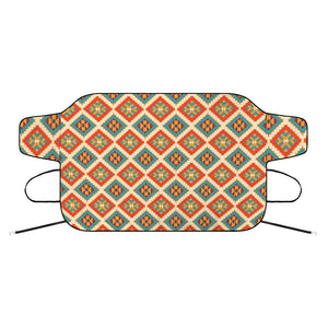 Ancient Geometric Navajo Print Car Windshield Snow Cover