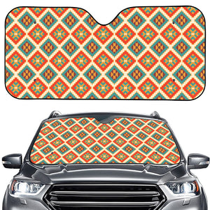 Ancient Geometric Navajo Print Car Windshield Sun Shade