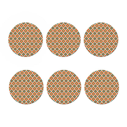 Ancient Geometric Navajo Print Coaster Set