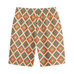 Ancient Geometric Navajo Print Cotton Shorts