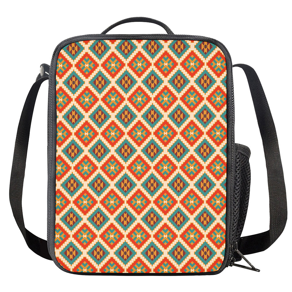 Ancient Geometric Navajo Print Crossbody Lunch Bag