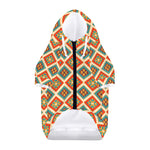 Ancient Geometric Navajo Print Dog Zip Up Hoodie