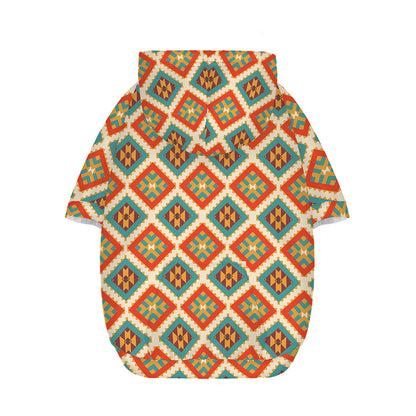 Ancient Geometric Navajo Print Dog Zip Up Hoodie