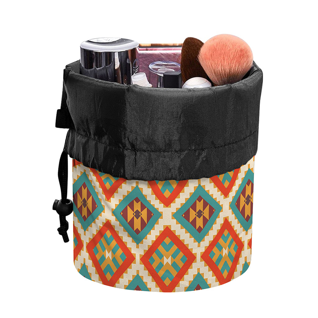 Ancient Geometric Navajo Print Drawstring Makeup Bag