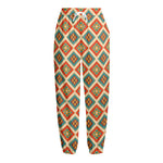 Ancient Geometric Navajo Print Fleece Lined Knit Pants