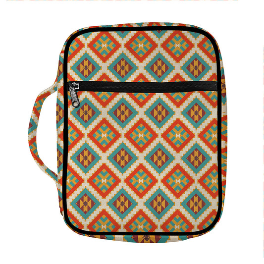 Ancient Geometric Navajo Print Front Pocket Bible Bag