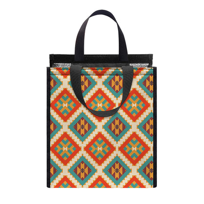 Ancient Geometric Navajo Print Insulated Lunch Tote