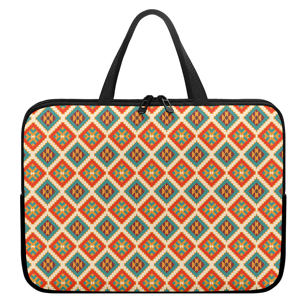 Ancient Geometric Navajo Print Laptop Sleeve With Handle