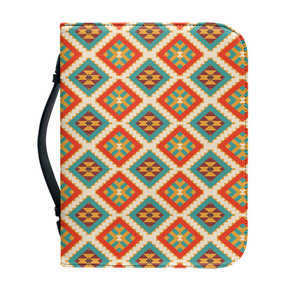 Ancient Geometric Navajo Print Leather Bible Cover
