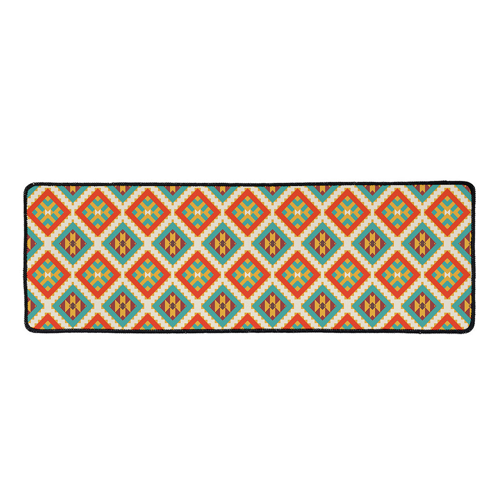 Ancient Geometric Navajo Print Long Kitchen Mat