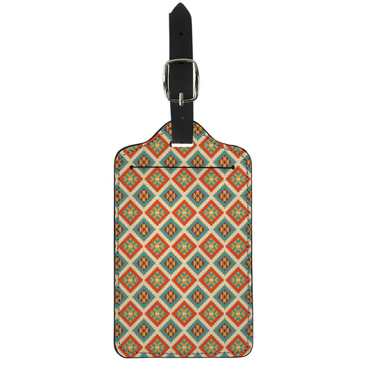 Ancient Geometric Navajo Print Luggage Tag