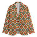 Ancient Geometric Navajo Print Men's Blazer