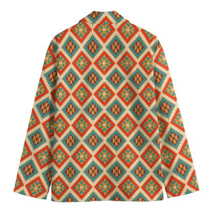 Ancient Geometric Navajo Print Men's Blazer