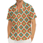 Ancient Geometric Navajo Print Men's Deep V-Neck Shirt