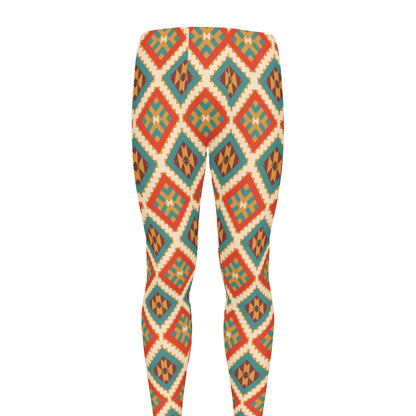 Ancient Geometric Navajo Print Men's leggings