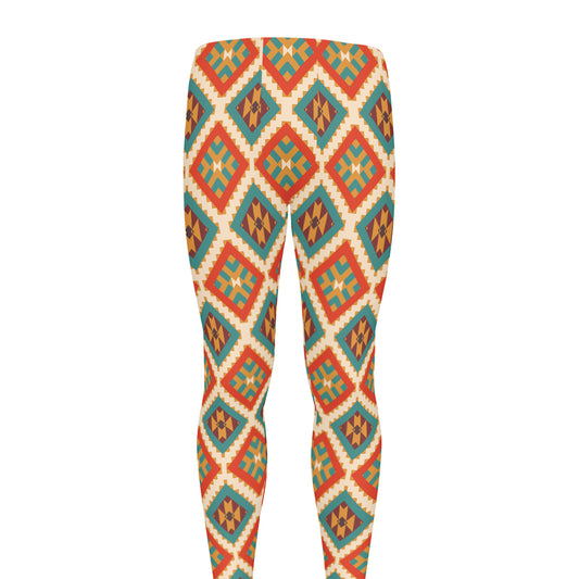 Ancient Geometric Navajo Print Men's leggings